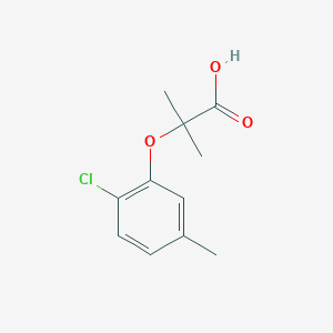 molecular formula C11H13ClO3 B1348128 2-(2-Chloro-5-methylphenoxy)-2-methylpropanoic acid CAS No. 588692-86-8