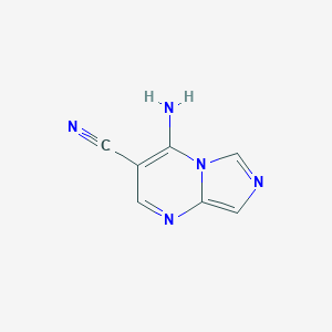 molecular formula C7H5N5 B134813 4-Aminoimidazo[1,5-A]pyrimidine-3-carbonitrile CAS No. 145837-57-6