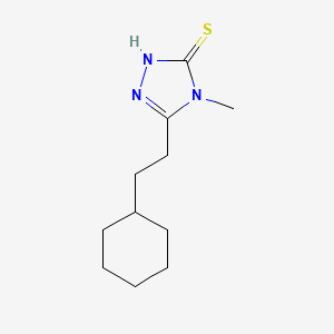 molecular formula C11H19N3S B1348130 5-(2-cyclohexylethyl)-4-methyl-4H-1,2,4-triazole-3-thiol CAS No. 590353-09-6