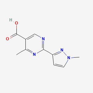 molecular formula C10H10N4O2 B13481374 4-Methyl-2-(1-methyl-1h-pyrazol-3-yl)pyrimidine-5-carboxylic acid 