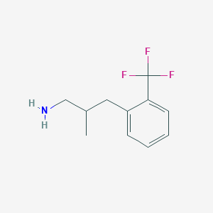 molecular formula C11H14F3N B13481401 2-Methyl-3-(2-(trifluoromethyl)phenyl)propan-1-amine 