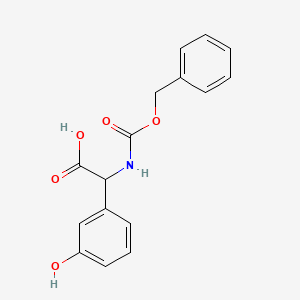 molecular formula C16H15NO5 B13481461 2-{[(Benzyloxy)carbonyl]amino}-2-(3-hydroxyphenyl)acetic acid 