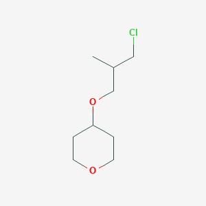 molecular formula C9H17ClO2 B13481475 4-(3-Chloro-2-methylpropoxy)tetrahydro-2h-pyran 