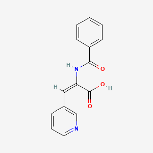 molecular formula C15H12N2O3 B1348150 2-(苯甲酰胺基)-3-(吡啶-3-基)丙-2-烯酸 CAS No. 33560-99-5