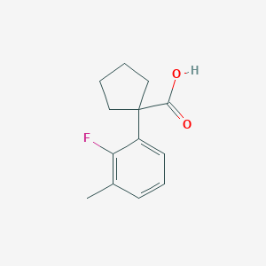 molecular formula C13H15FO2 B13481580 1-(2-Fluoro-3-methylphenyl)cyclopentane-1-carboxylic acid 