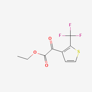 molecular formula C9H7F3O3S B13481608 Ethyl 2-oxo-2-[2-(trifluoromethyl)thiophen-3-yl]acetate 