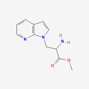 molecular formula C11H13N3O2 B13481690 Methyl 2-amino-3-(1H-pyrrolo[2,3-b]pyridin-1-yl)propanoate 