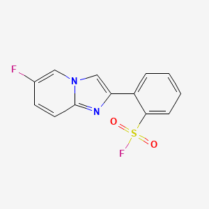 molecular formula C13H8F2N2O2S B13481799 2-(6-Fluoroimidazo[1,2-a]pyridin-2-yl)benzenesulfonyl fluoride 