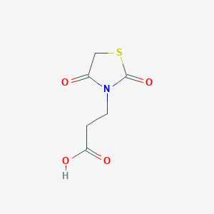 molecular formula C6H7NO4S B1348184 3-(2,4-Dioxo-thiazolidin-3-yl)-propionic acid CAS No. 49629-36-9