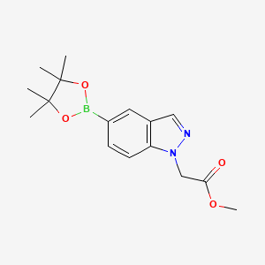 molecular formula C16H21BN2O4 B13481962 methyl 2-[5-(4,4,5,5-tetramethyl-1,3,2-dioxaborolan-2-yl)-1H-indazol-1-yl]acetate 
