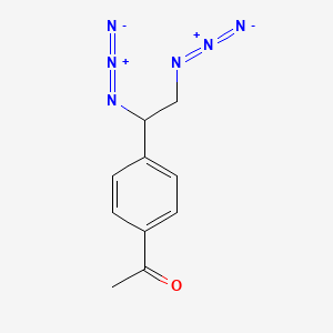 molecular formula C10H10N6O B13482124 1-[4-(1,2-Diazidoethyl)phenyl]ethan-1-one 