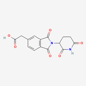 molecular formula C15H12N2O6 B13482227 2-[2-(2,6-dioxopiperidin-3-yl)-1,3-dioxo-2,3-dihydro-1H-isoindol-5-yl]acetic acid CAS No. 2703764-18-3