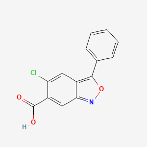molecular formula C14H8ClNO3 B1348223 5-Chloro-3-phenyl-2,1-benzisoxazole-6-carboxylic acid 