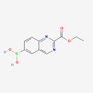 molecular formula C11H11BN2O4 B13482253 (2-(Ethoxycarbonyl)quinazolin-6-yl)boronic acid 
