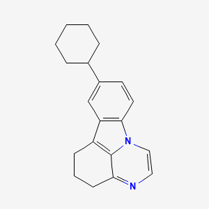 molecular formula C20H22N2 B1348228 8-环己基-5,6-二氢-4H-吡唑并[3,2,1-jk]咔唑 CAS No. 157056-89-8