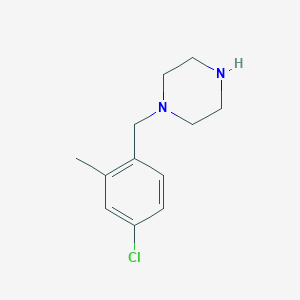 molecular formula C12H17ClN2 B13482309 1-[(4-Chloro-2-methylphenyl)methyl]piperazine 