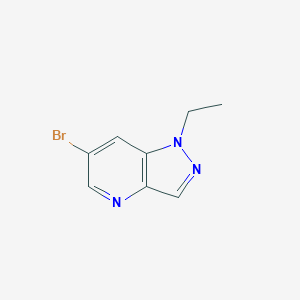 molecular formula C8H8BrN3 B13482316 6-bromo-1-ethyl-1H-pyrazolo[4,3-b]pyridine 