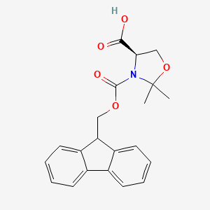 molecular formula C21H21NO5 B13482349 (R)-N-Fmoc-2,2-dimethyloxazolidine-4-carboxylic acid 
