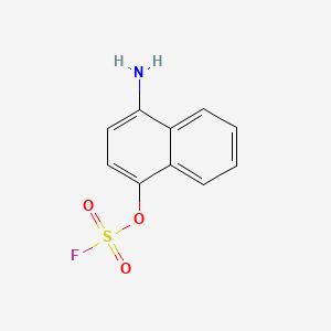 molecular formula C10H8FNO3S B13482371 4-Aminonaphthalen-1-yl fluoranesulfonate 