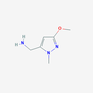 molecular formula C6H11N3O B13482382 (3-methoxy-1-methyl-1H-pyrazol-5-yl)methanamine 