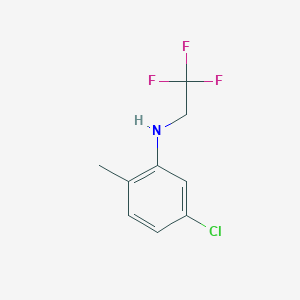 molecular formula C9H9ClF3N B13482391 5-chloro-2-methyl-N-(2,2,2-trifluoroethyl)aniline 