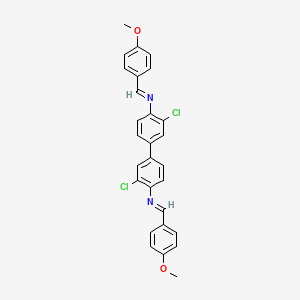molecular formula C28H22Cl2N2O2 B1348242 p-Dianisal-3,3'-dichlorobenzidine CAS No. 3540-78-1