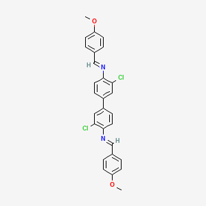 molecular formula C28H22Cl2N2O2 B1348242 3,3'-Dichloro-N,N'-bis(4-methoxybenzylidene)benzidine CAS No. 3540-78-1