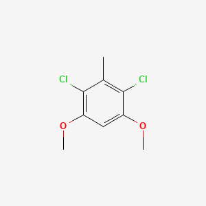 molecular formula C9H10Cl2O2 B1348256 2,4-Dichloro-1,5-dimethoxy-3-methylbenzene CAS No. 153478-14-9