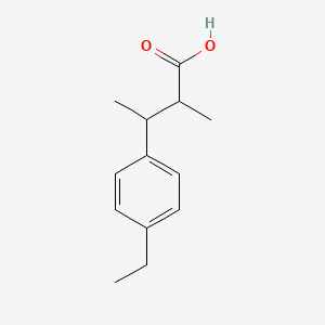 molecular formula C13H18O2 B13482718 3-(4-Ethylphenyl)-2-methylbutanoic acid 