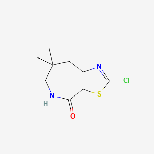 molecular formula C9H11ClN2OS B13482726 2-Chloro-7,7-dimethyl-5,6,7,8-tetrahydro-thiazolo[5,4-c]azepin-4-one CAS No. 330203-56-0