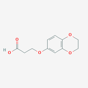 molecular formula C11H12O5 B1348274 3-(2,3-Dihydro-benzo[1,4]dioxin-6-yloxy)-propionic acid CAS No. 36099-14-6