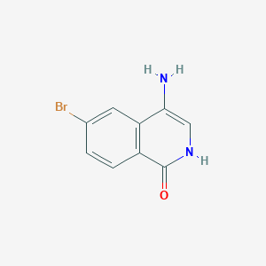 molecular formula C9H7BrN2O B13482813 4-Amino-6-bromoisoquinolin-1-ol 