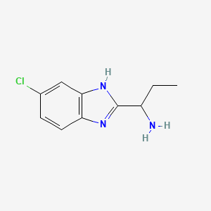 molecular formula C10H12ClN3 B13482827 1-(5-Chloro-1h-benzo[d]imidazol-2-yl)propan-1-amine 