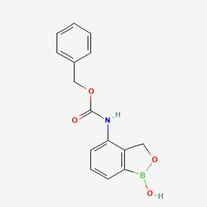 molecular formula C15H14BNO4 B13482867 Benzyl (1-hydroxy-1,3-dihydrobenzo[c][1,2]oxaborol-4-yl)carbamate 