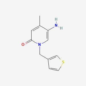 molecular formula C11H12N2OS B13482875 5-Amino-4-methyl-1-(thiophen-3-ylmethyl)pyridin-2(1h)-one 