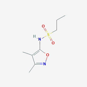 molecular formula C8H14N2O3S B13482879 N-(dimethyl-1,2-oxazol-5-yl)propane-1-sulfonamide 