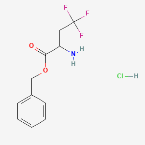 molecular formula C11H13ClF3NO2 B13482895 Benzyl 2-amino-4,4,4-trifluorobutanoate hydrochloride 