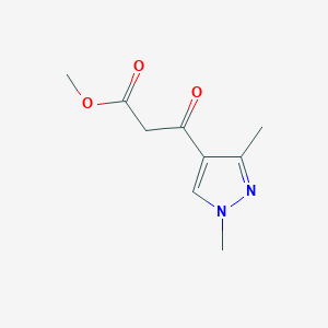 molecular formula C9H12N2O3 B13482988 Methyl 3-(1,3-dimethyl-1h-pyrazol-4-yl)-3-oxopropanoate 