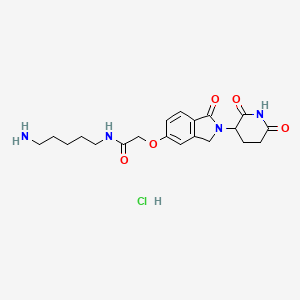 molecular formula C20H27ClN4O5 B13483003 N-(5-aminopentyl)-2-{[2-(2,6-dioxopiperidin-3-yl)-1-oxo-2,3-dihydro-1H-isoindol-5-yl]oxy}acetamide hydrochloride 