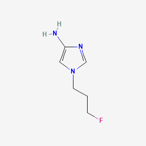 molecular formula C6H10FN3 B13483018 1-(3-fluoropropyl)-1H-imidazol-4-amine 