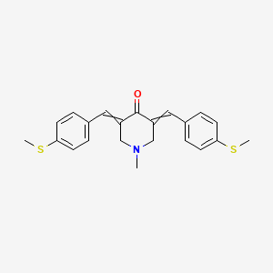 molecular formula C22H23NOS2 B1348305 1-methyl-3,5-bis{[4-(methylsulfanyl)phenyl]methylene}tetrahydro-4(1H)-pyridinone 