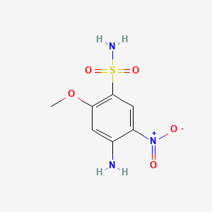 molecular formula C7H9N3O5S B13483051 4-Amino-2-methoxy-5-nitrobenzene-1-sulfonamide 