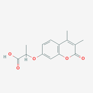 molecular formula C14H14O5 B1348309 2-[(3,4-Dimethyl-2-oxo-2h-chromen-7-yl)oxy]propanoic acid CAS No. 35679-94-8