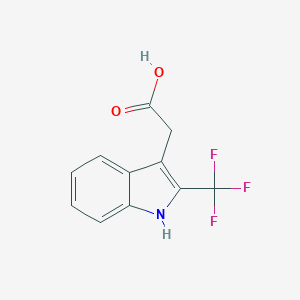 molecular formula C11H8F3NO2 B134831 2-(2-(Trifluoromethyl)-1H-indol-3-yl)acetic acid CAS No. 132502-93-3