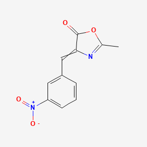 molecular formula C11H8N2O4 B1348310 5(4H)-Oxazolone, 2-methyl-4-[(3-nitrophenyl)methylene]- CAS No. 57731-07-4