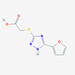 molecular formula C8H7N3O3S B1348311 {[5-(2-Furyl)-4h-1,2,4-triazol-3-yl]sulfanyl}acetic acid CAS No. 30452-55-2