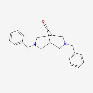 molecular formula C21H24N2O B1348312 3,7-Dibenzyl-3,7-diazabicyclo[3.3.1]nonan-9-one CAS No. 59009-70-0