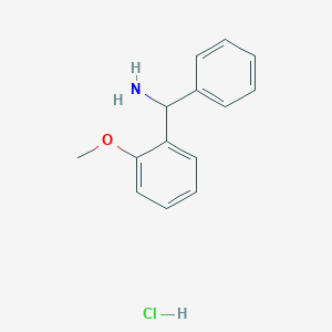 molecular formula C14H16ClNO B1348313 (2-甲氧基苯基)(苯基)甲胺盐酸盐 CAS No. 5267-45-8