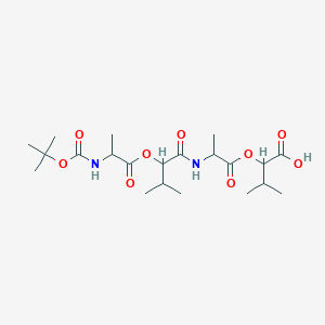 molecular formula C21H36N2O9 B1348318 Boc-(Ala-Hmb)2-OH CAS No. 144678-63-7