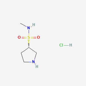 molecular formula C5H13ClN2O2S B13483200 (3S)-N-methylpyrrolidine-3-sulfonamide hydrochloride 